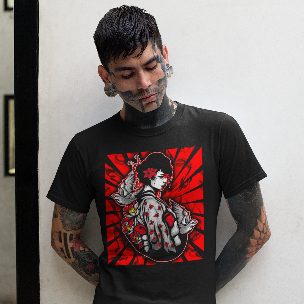 Geisha & Doves - Men's Tee - SINISTER KINGS